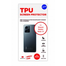 Xiaomi Redmi Note 12 4G Ekran Koruyucu Film (Arka/Yan, Mat Şeffaf Tpu Film (80 micron))