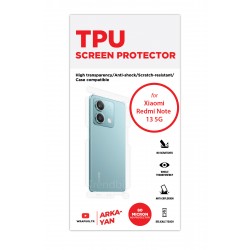 Xiaomi Redmi Note 13 5G Ekran Koruyucu Film (Arka/Yan, Parlak Şeffaf Tpu Film (80 micron))