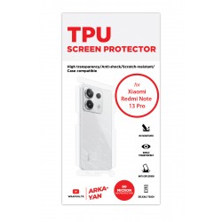 Xiaomi Redmi Note 13 Pro Ekran Koruyucu Film (Arka/Yan, Parlak Şeffaf Tpu Film (80 micron))