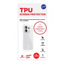 Xiaomi Redmi Note 13 Pro Ekran Koruyucu Film (Arka/Yan, Mat Şeffaf Tpu Film (80 micron))