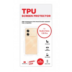 Xiaomi Redmi Note 13R Pro Ekran Koruyucu Film (Arka/Yan, Parlak Şeffaf Tpu Film (80 micron))