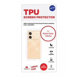 Xiaomi Redmi Note 13R Pro Ekran Koruyucu Film (Arka/Yan, Mat Şeffaf Tpu Film (80 micron))