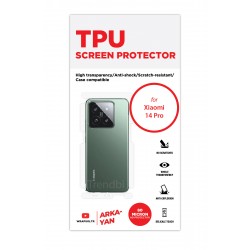 Xiaomi 14 Pro Ekran Koruyucu Film (Arka/Yan, Parlak Şeffaf Tpu Film (80 micron))