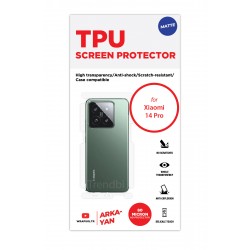 Xiaomi 14 Pro Ekran Koruyucu Film (Arka/Yan, Mat Şeffaf Tpu Film (80 micron))