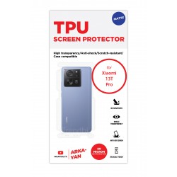 Xiaomi 13T Pro Ekran Koruyucu Film (Arka/Yan, Mat Şeffaf Tpu Film (80 micron))