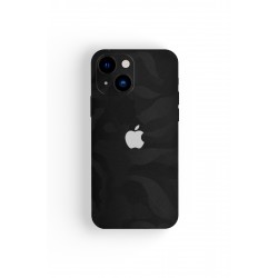 iPhone XS Renkli Telefon Kaplama Sticker Kaplama (Kamuflaj Siyah)