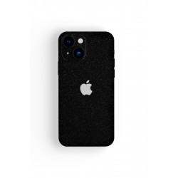 iPhone XS Renkli Telefon Kaplama Sticker Kaplama (Simli Siyah)